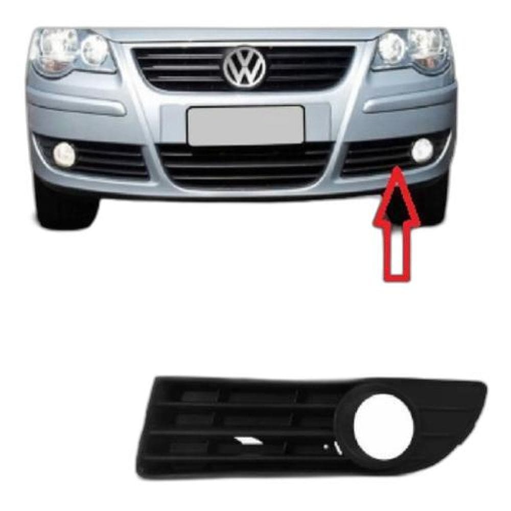 Grade Moldura Com Milha Polo Hatch Sedan 2006 A 20