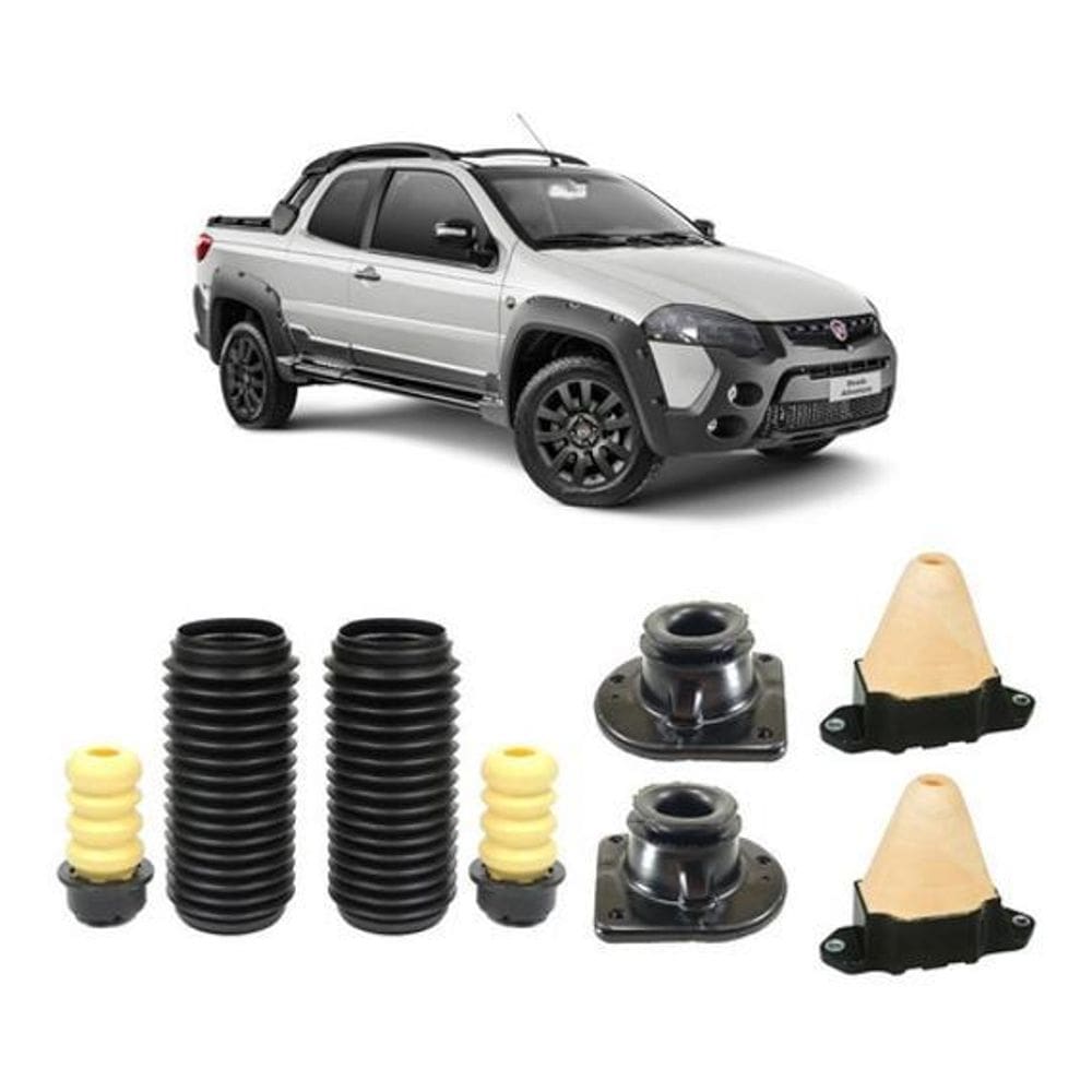 Kit Batente Coxim Dianteiro Traseiro Strada 2011 2012013
