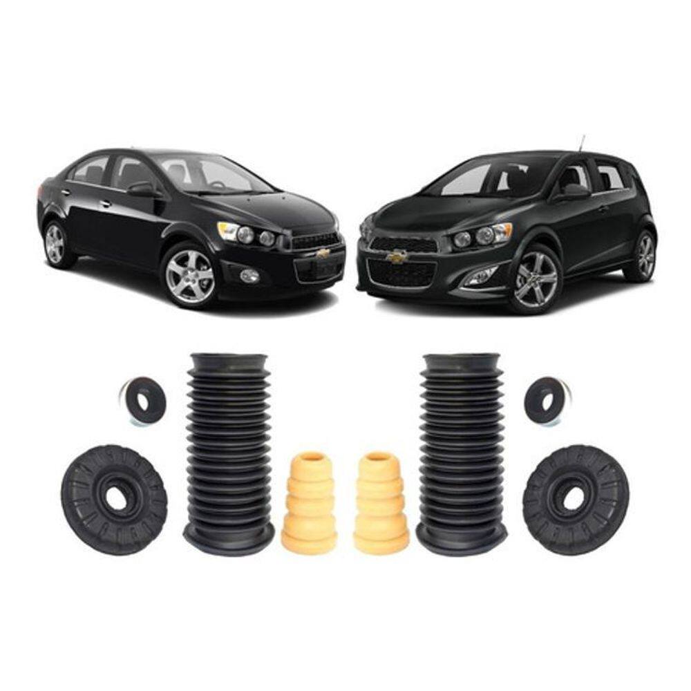 2 Kit Coxim Batente Dianteiro Chevrolet Sonic 2012 2013 2014