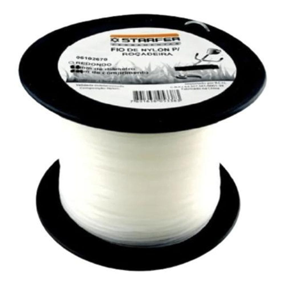 Fio De Nylon Para Roçadeiras 1,6Mm X 430M Bobina - Branco
