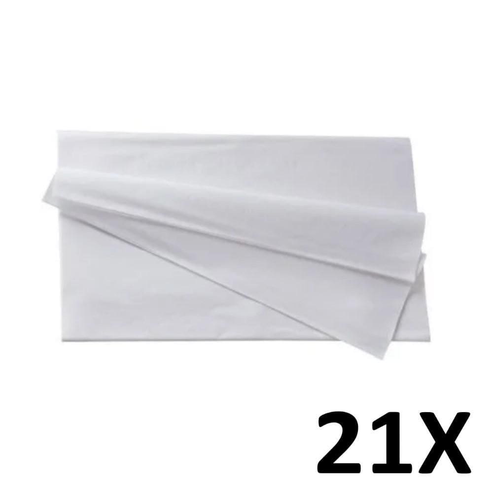 Kit 21 Panos De Limpeza Multiuso Reutilizável 30X40Cm Branco