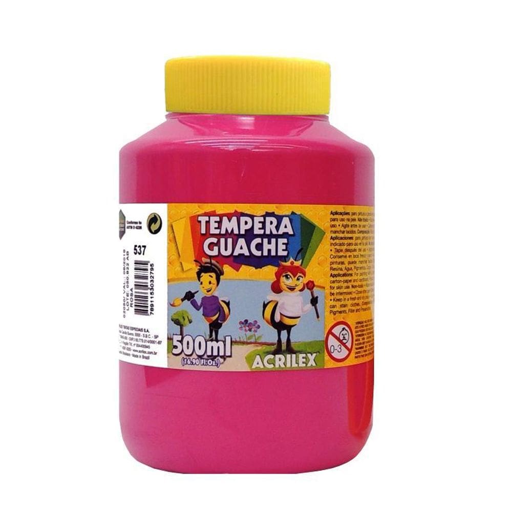Tinta guache Rosa 500ml 537 Acrilex
