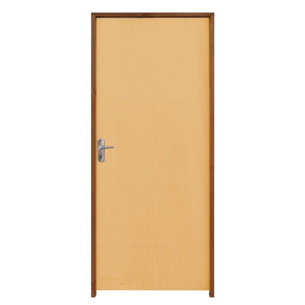 Porta Lisa Mescla 60x210cm Direita com Fechadura e Batente 11 - RD1003D - RODAM