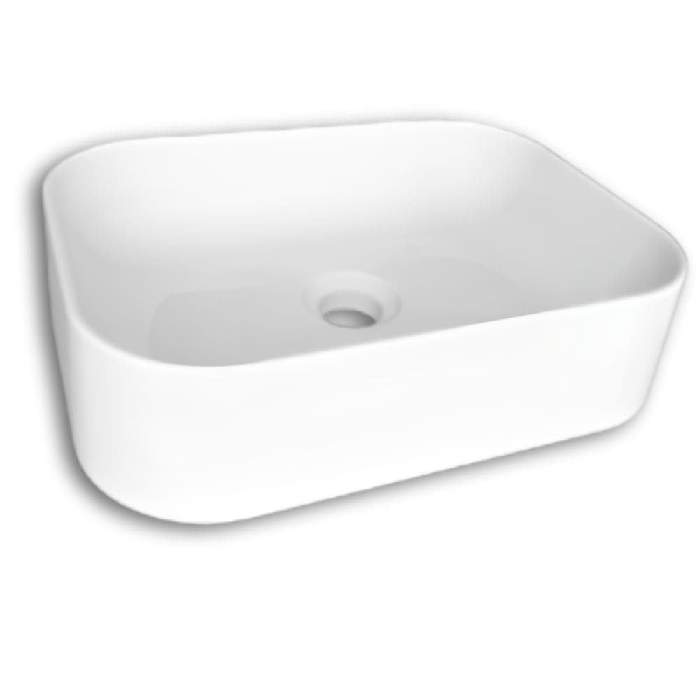 Cuba De Apoio Para Banheiro Em Mármore Sintético Luna Branca - COZIMAX