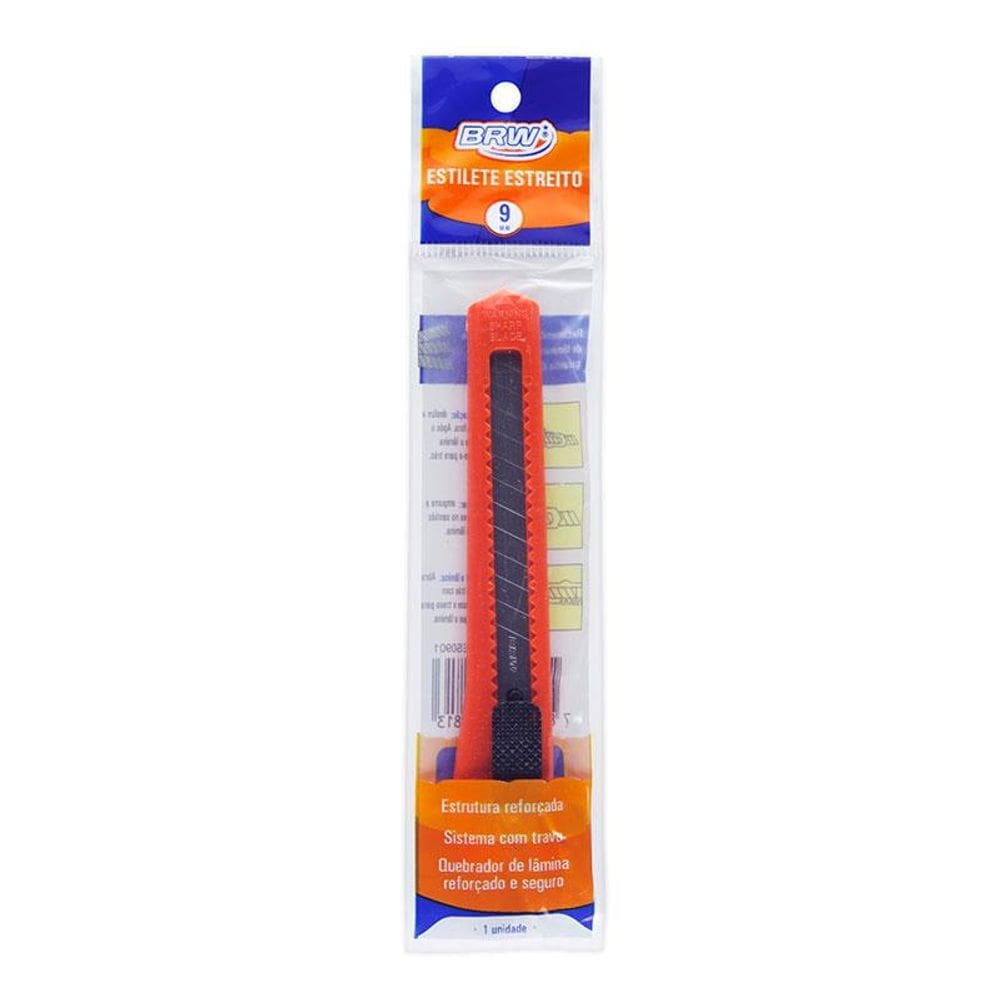 Estilete estreito plástico 9mm ES0901 BRW