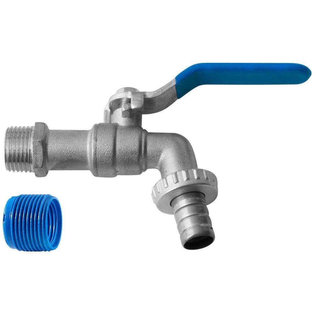 Torneira Esfera de Parede Blukit para Jardim com Alavanca 1/2”, Cromada