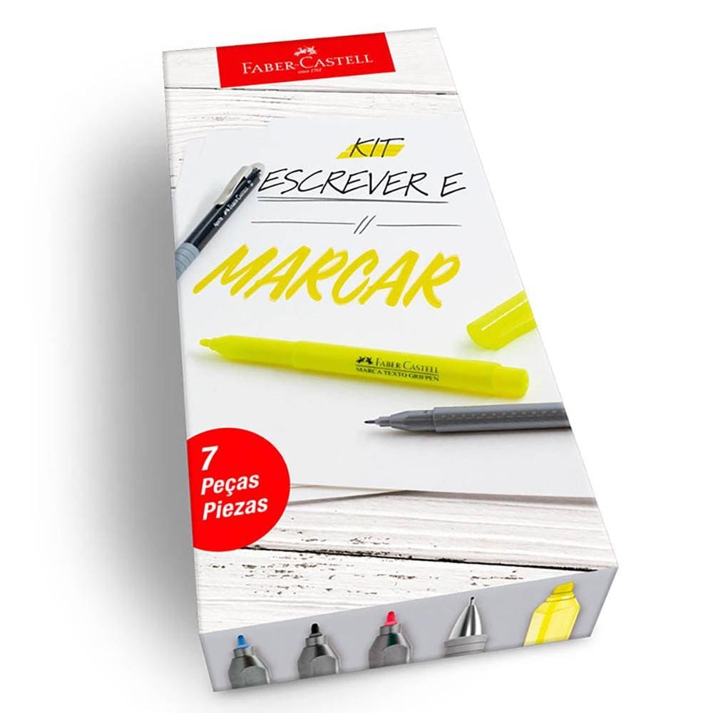 Kit Escrever e Marcar c/ 7 itens KIT/ESCRITA Faber-Castell