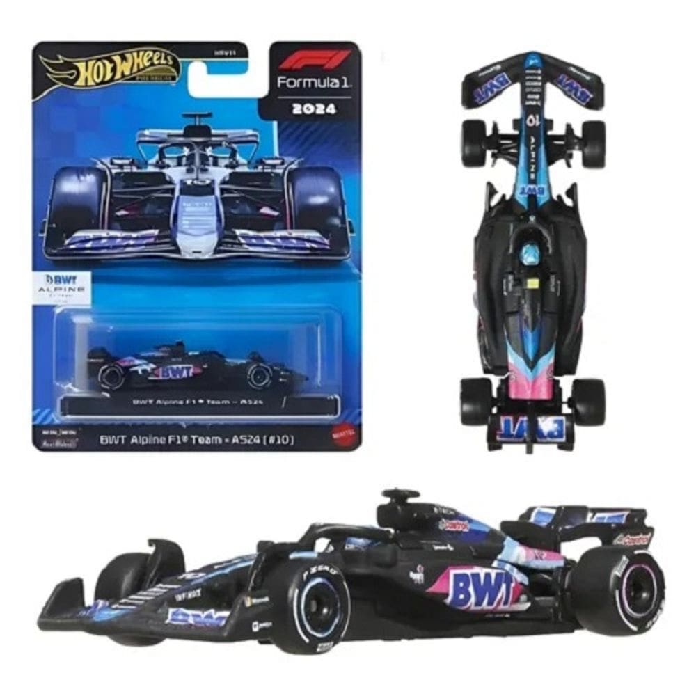 Hot Wheels Premium Carrinho 1:64 Metal Formula 1 BWT Alpine Team A524 #10 - Mattel