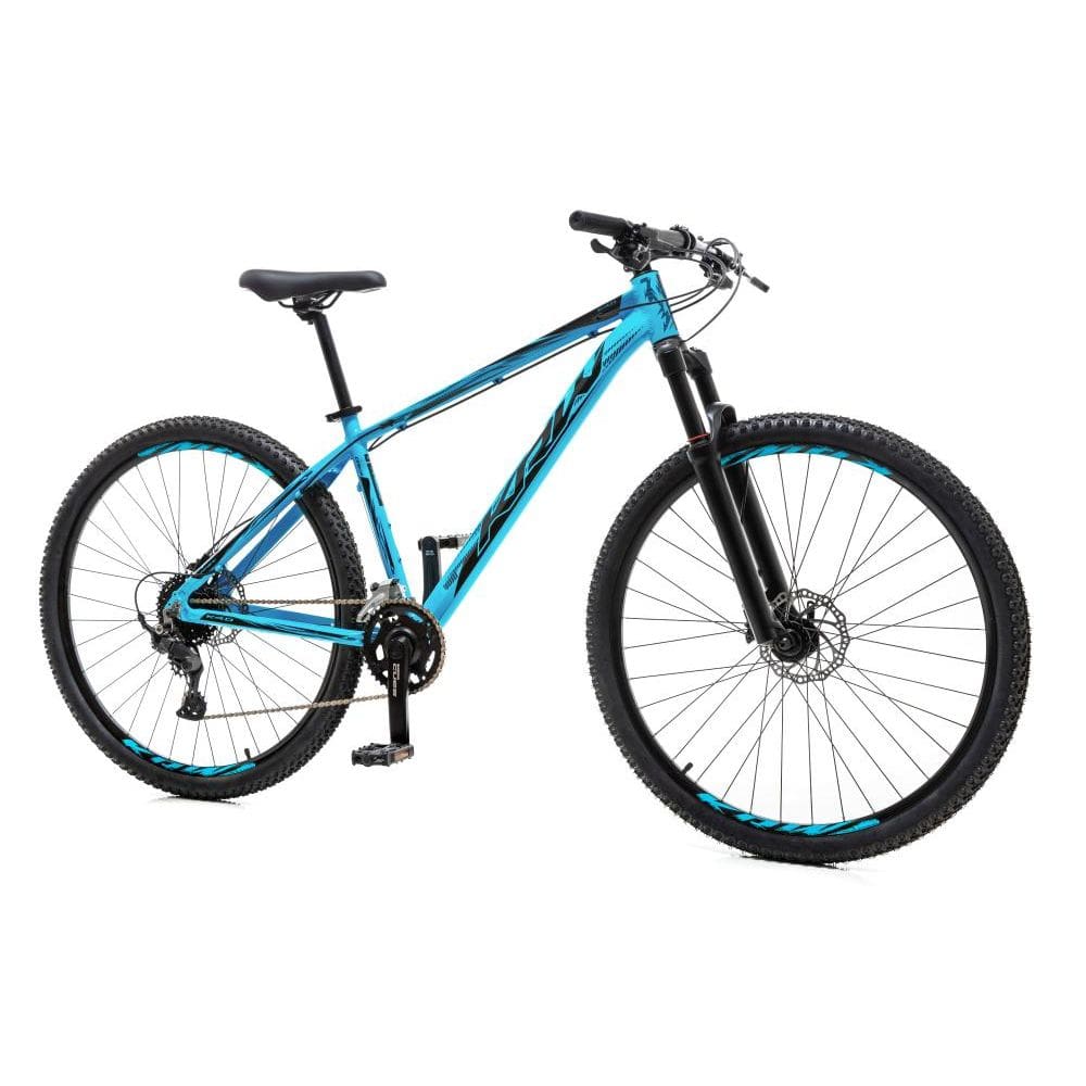 Bicicleta aro 29 KRW Alumínio Shimano CUES Freio Hidráulico Suspensão Trava de guidão 18 Velocidades