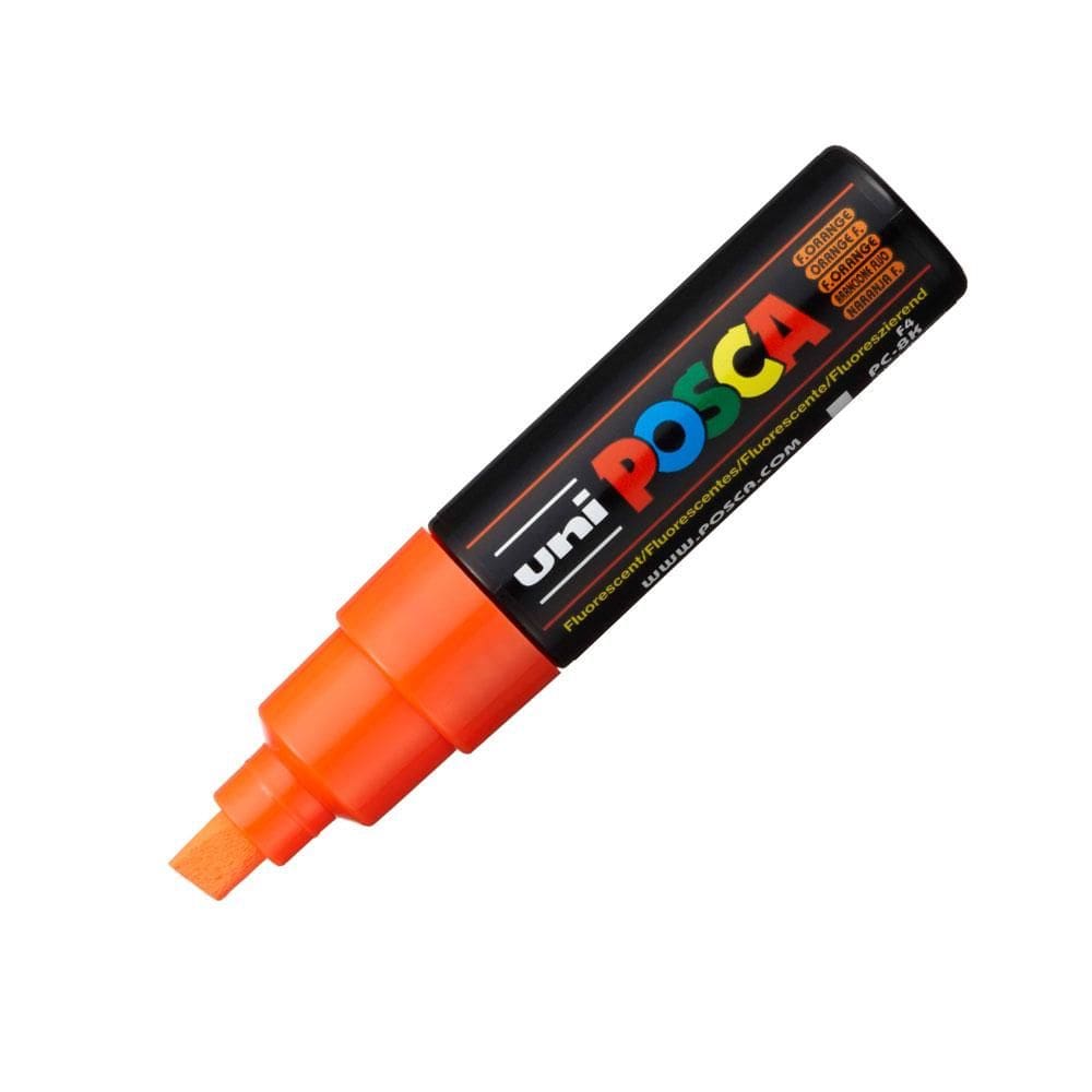 Caneta Posca PC-8K - Laranja Fluorescente - Uni-Ball