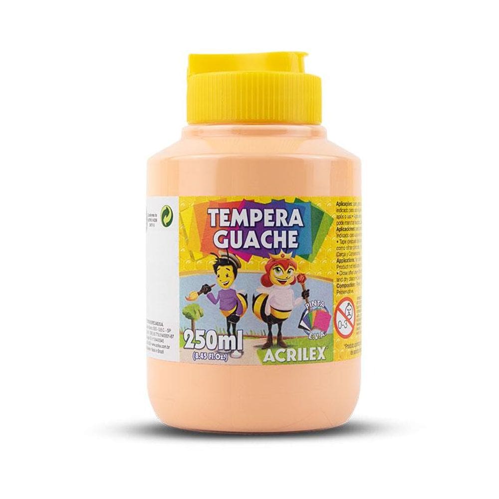 Tinta guache Amarelo Pêssego 250ml 538 Acrilex