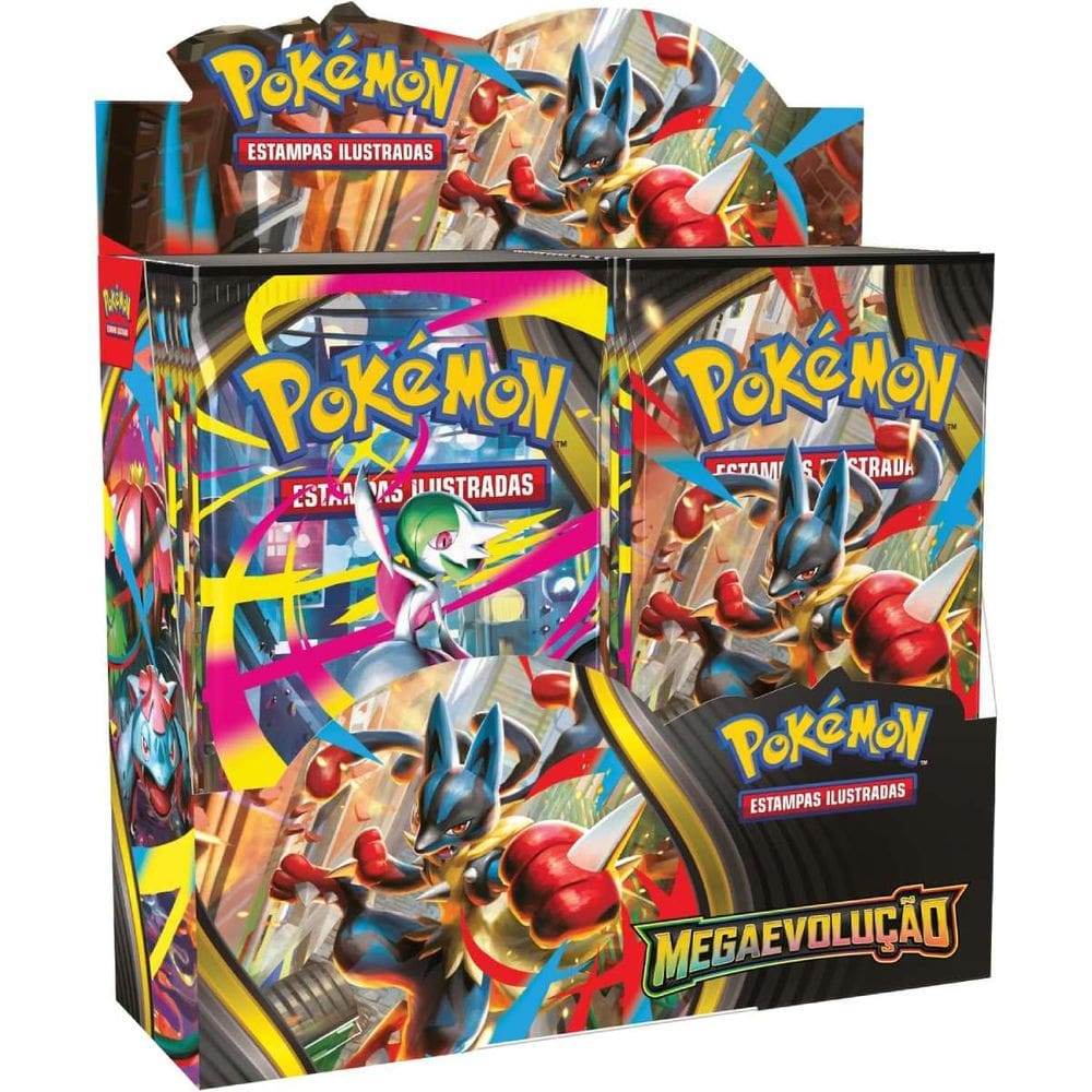 Box Display Pokémon Tcg Megaevolução 1 - 216 Cartas + 1 Promocional Copag
