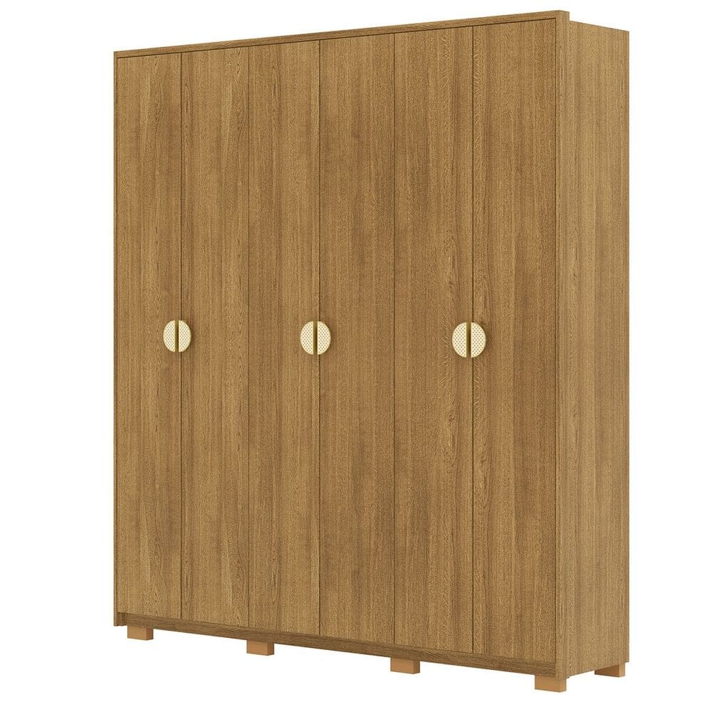 Guarda-Roupa Casal 100% MDF 6 Portas 4 Gavetas Bolonha