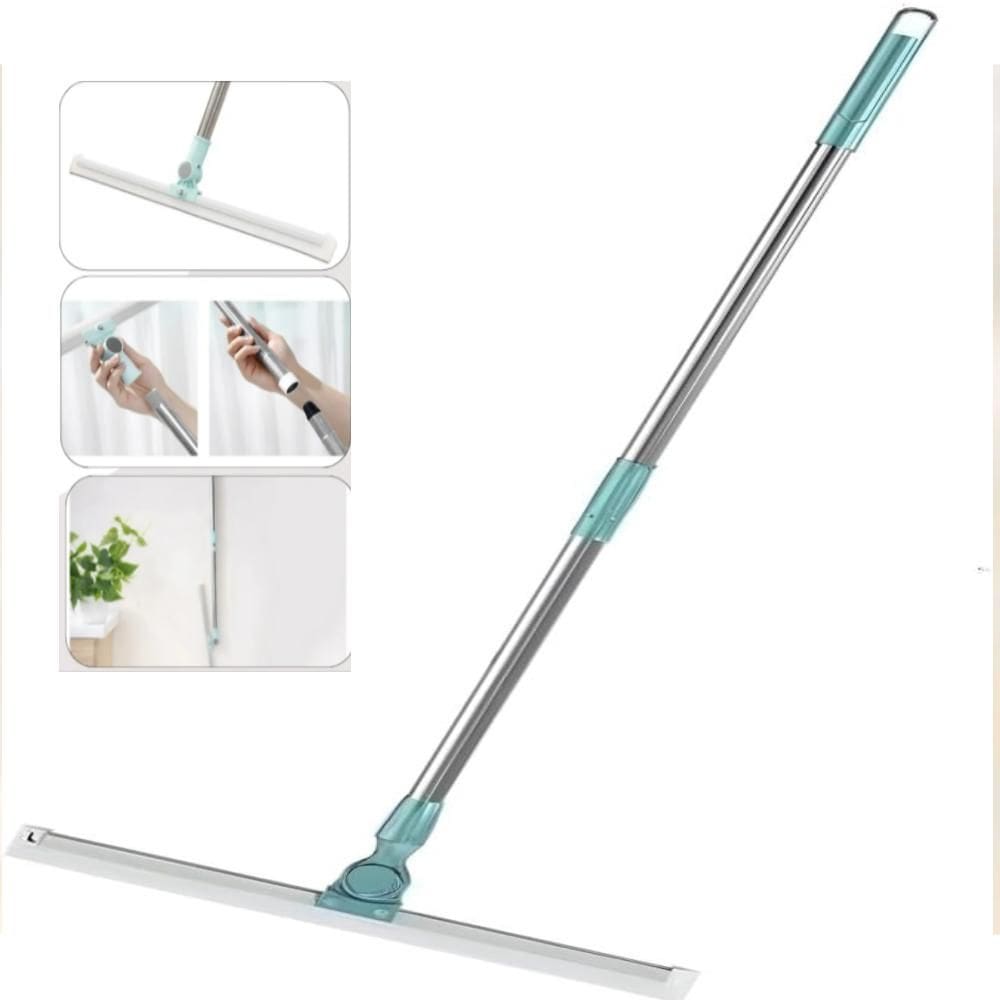 Rodo Silicone Magico Vassoura 2 Em 1 Mop Aluminio Telescopico Limpa Vidros Retratil Esfregao Articulado Carpete