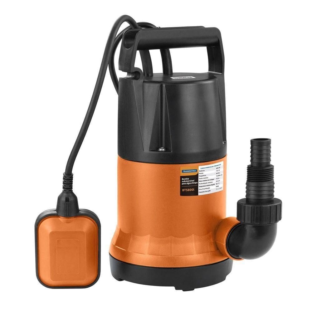 Bomba D`água Submersível Tramontina Bts1100l 1100w 220v - Alta Vazão E Altura De Recalque Multiuso Tramontina