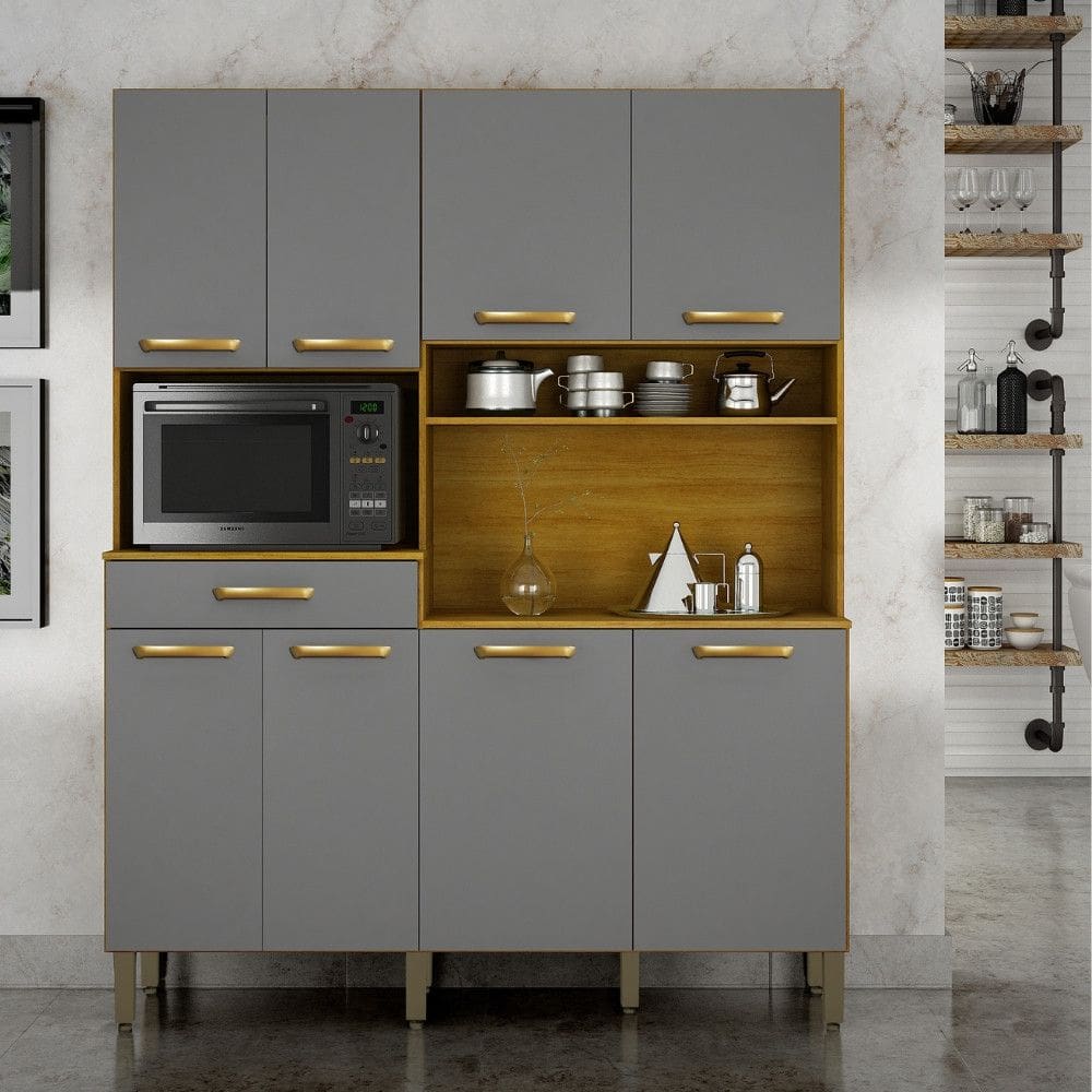 Cozinha Compacta 8 Portas 1 Gaveta com Tampo Pratic 1600 CHF