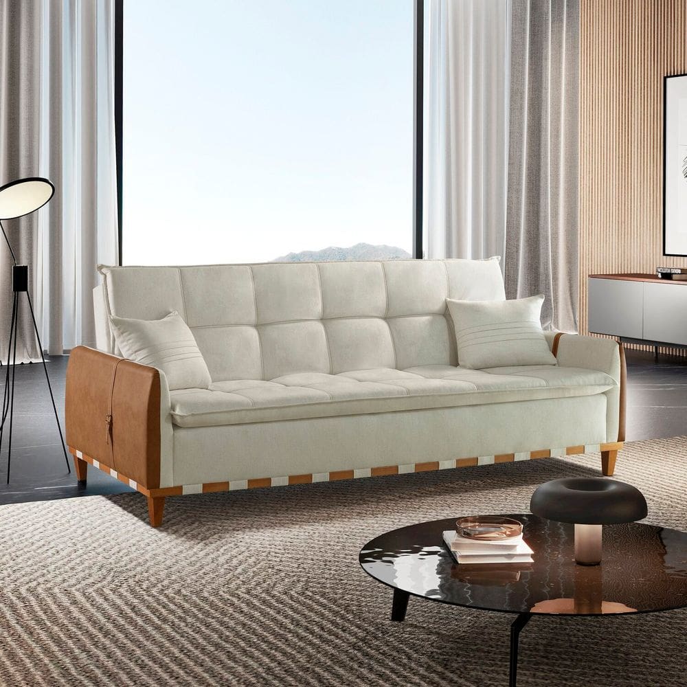 Sofá Cama para Sala de Estar Ref 43 - 2504-b Firenze Bege