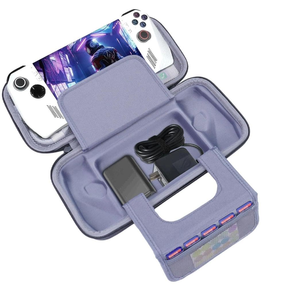 Case Asus Rog Ally X Estojo Bolsa Espaço Carregador Cinza