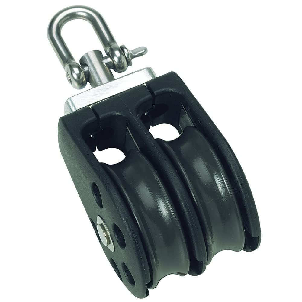 Pulley Block Barton Marine tamanho 3, duplo, giratório de 45 mm