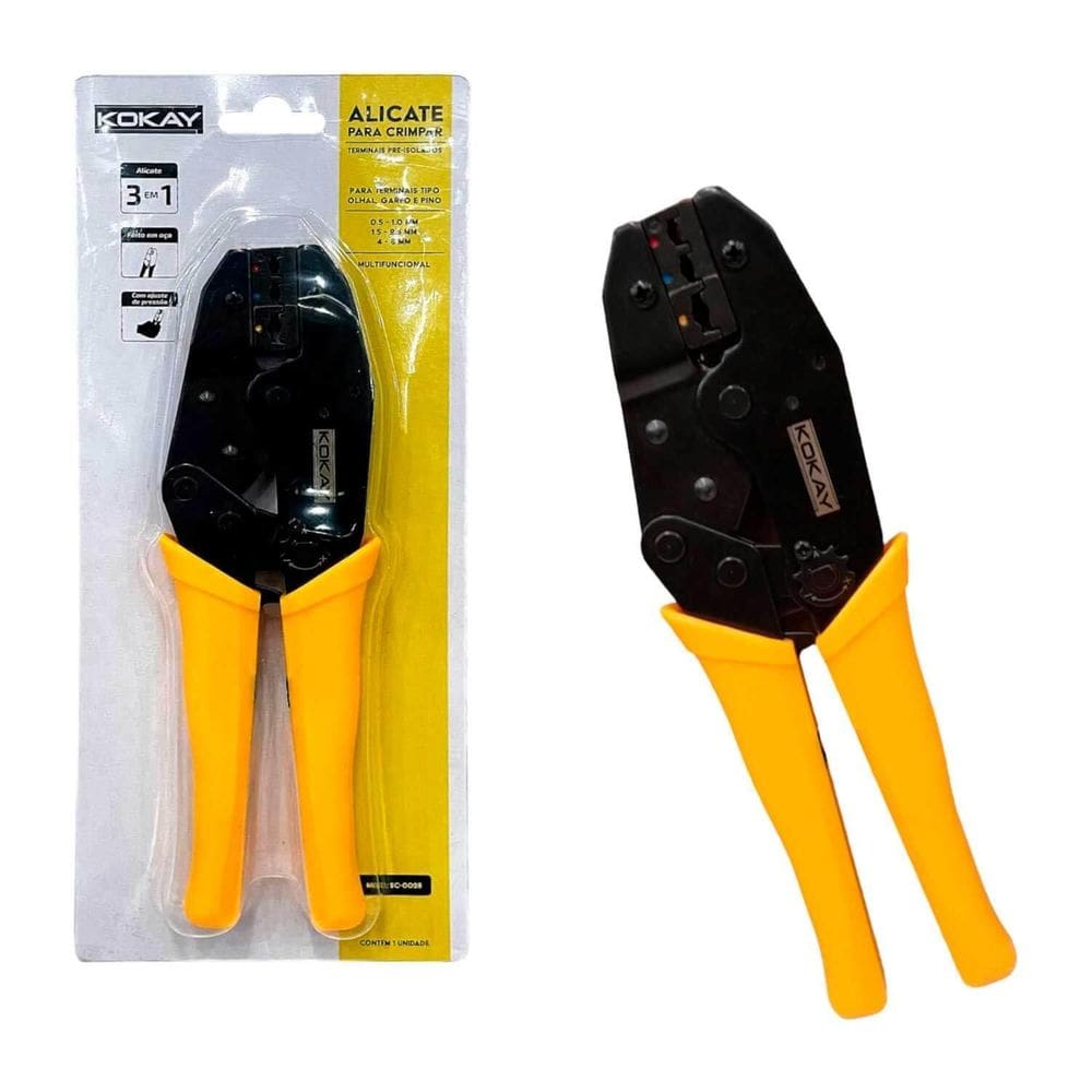 Alicate Para Crimpar Terminal Pré-Isolado Olhal Garfo Pino