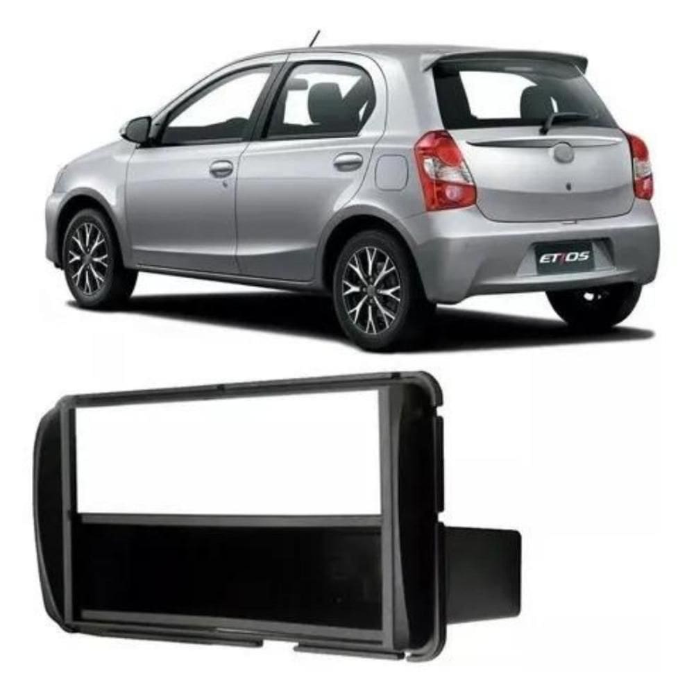 Moldura Fiamon 2 Din Toyota Etios - Corolla Gli 15 Preto