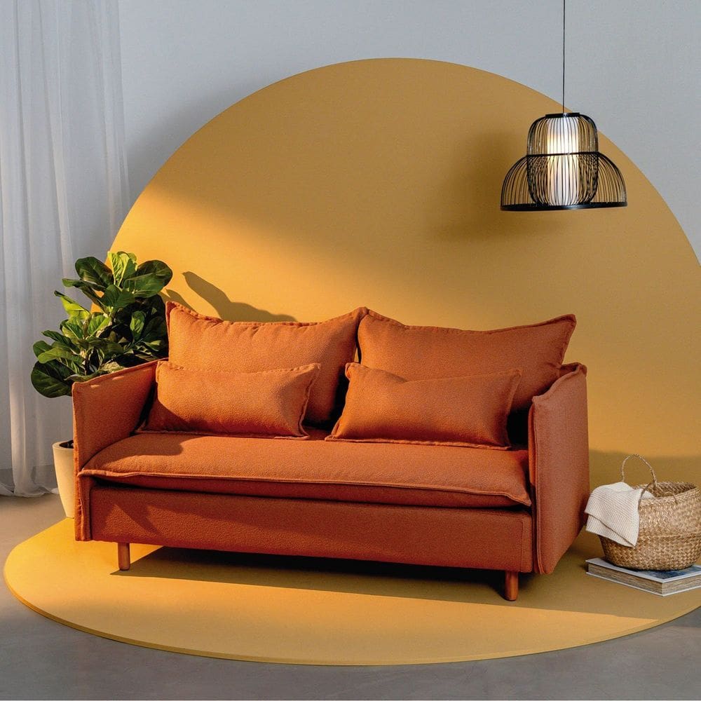 Sofá Modular 2 Lugares Pé Madeira Sôma CabeCasa MadeiraMadeira Mocha Mousse
