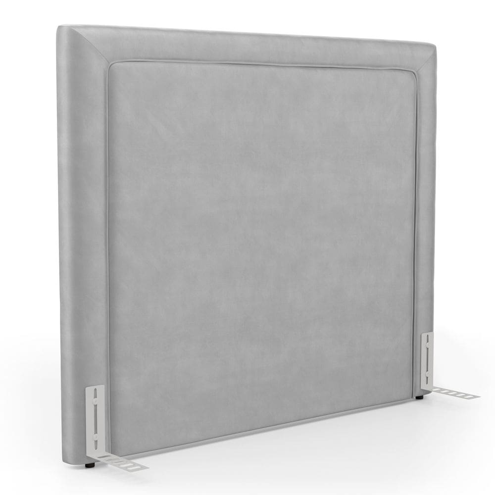 Cabeceira Cama Box King Size Alba 195cm com Frame Veludo Cinza Claro - Abmaza