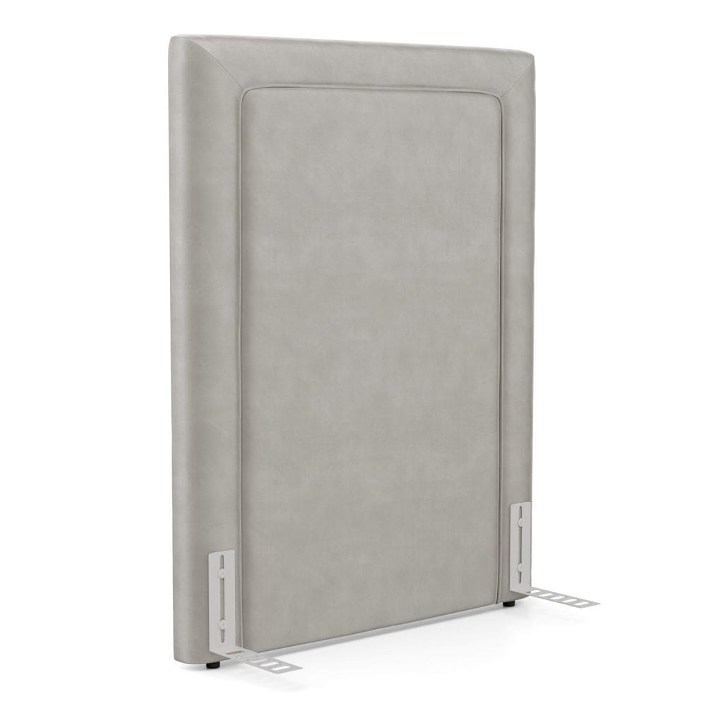 Cabeceira Cama Box Solteiro Alba 90cm com Frame Veludo Bege Claro - Abmaza