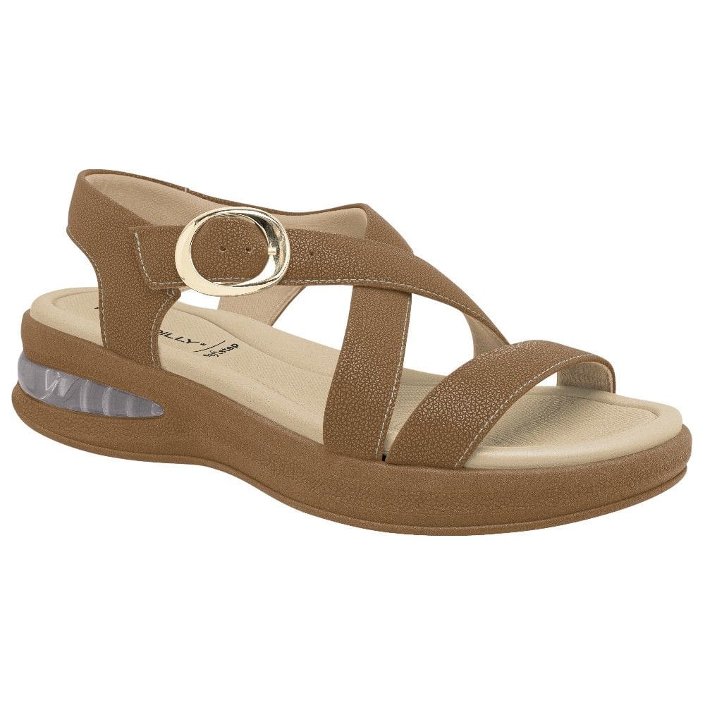 Sandália Softstep Anabela Medio Piccadilly 599006 Feminino - Mascavo
