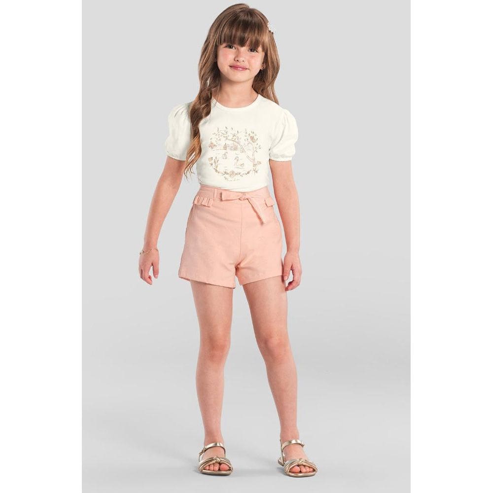 Blusa infantil menina metalizada Mundi
