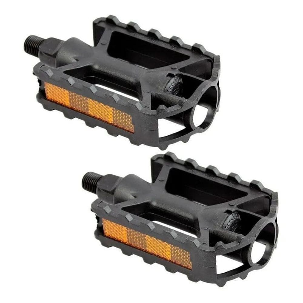 10X Pedal Bike Mtb Nylon 1/2 Bicicleta Rosca Fina Com Reflet
