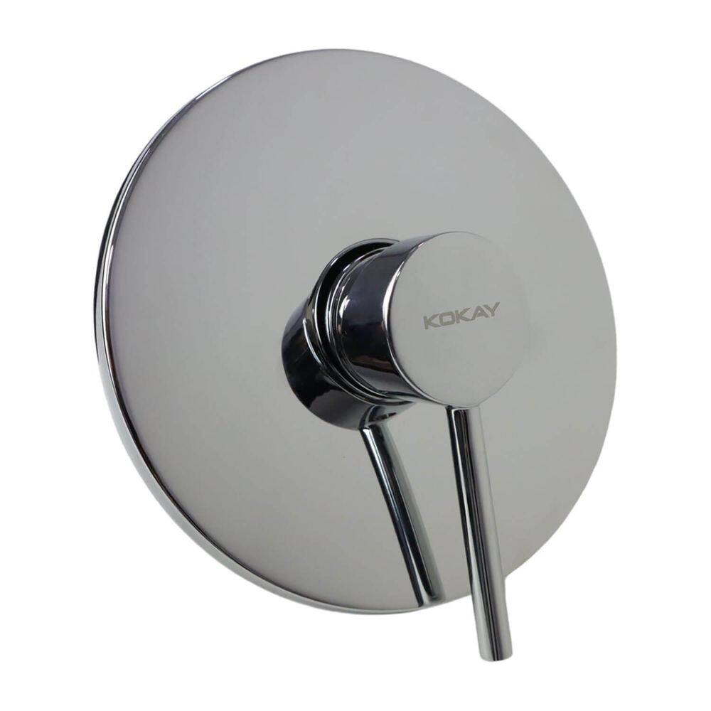 Acabamento E Registro Monocomando Base Redonda Fs008 Cromado