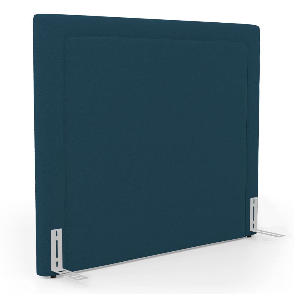 Cabeceira Cama Box King Size Alba 195cm com Frame Bouclé Azul Marinho - Abmaza