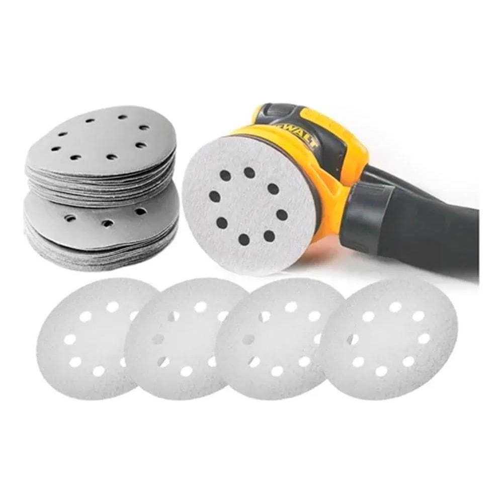 10X Kit 10Un Disco De Lixa Com Anti-Empastamento Gramatura 1