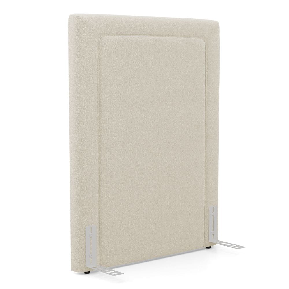 Cabeceira Cama Box Solteiro Alba 90cm com Frame Bouclé Bege - Abmaza