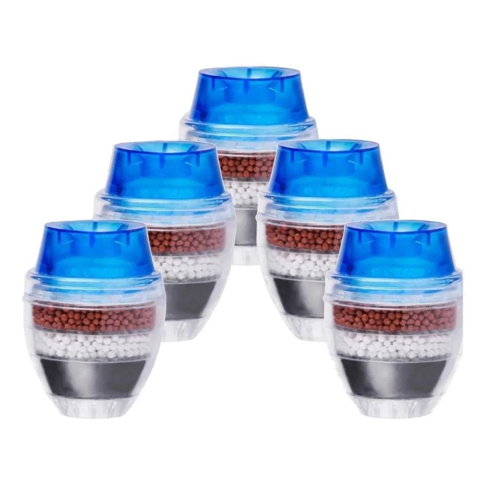 10X Kit 5 Filtro Purificador Bico Torneira Carvão Ativado 3