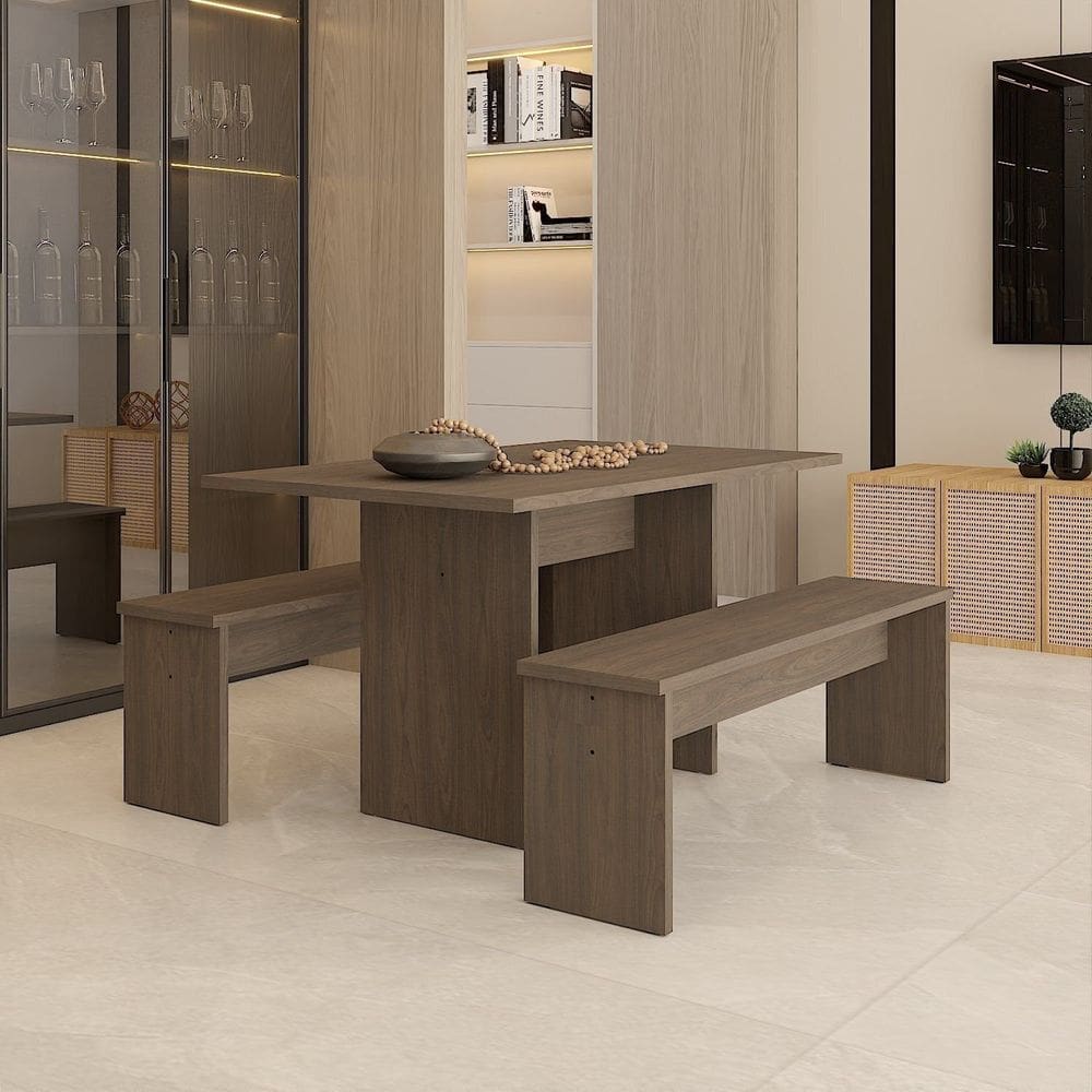 Mesa de Jantar 135 Cm X 80 Cm X 74 Cm Terracota
