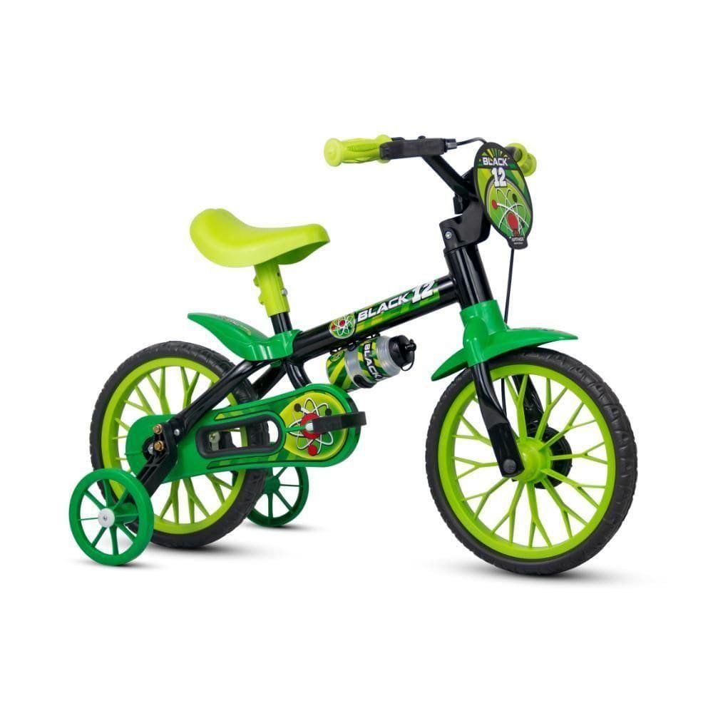 Bicicleta Infantil Criança Aro 12 Black 12 Nathor