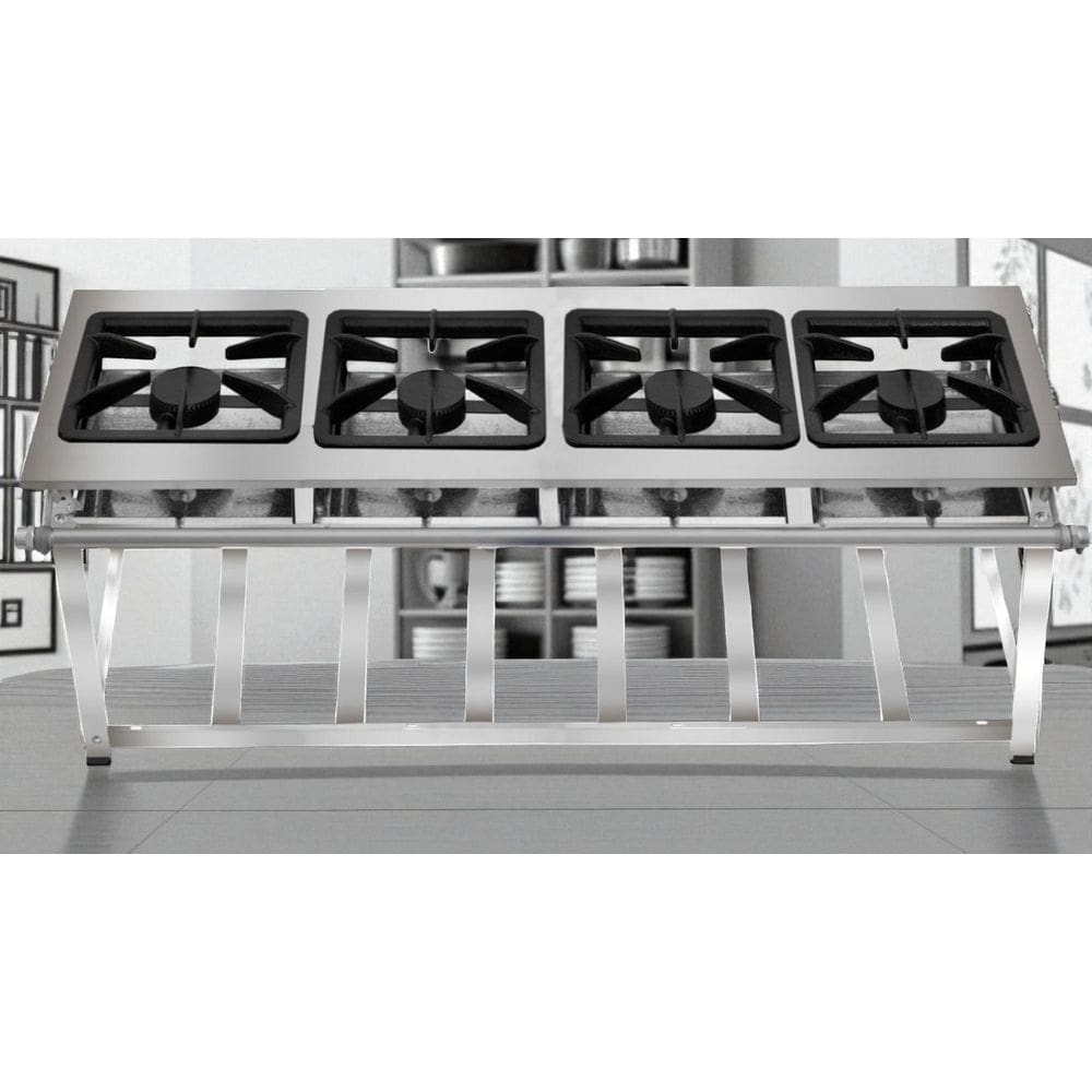 Fogão Industrial 4 Bocas 30x30 AP P7 em Aço Inox Leona
