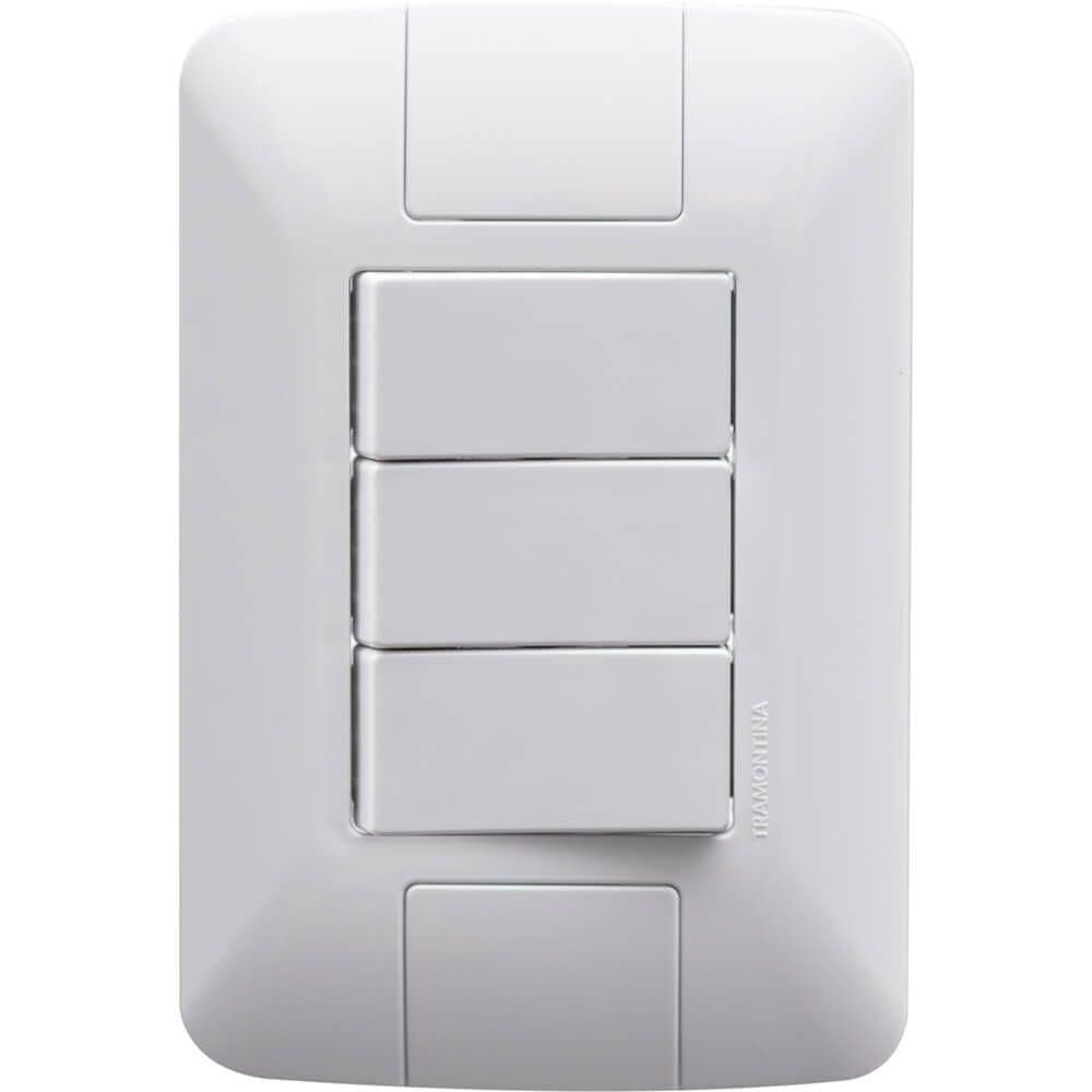 Conjunto Com 3 Interruptores Simples Aria 6 Ampères 250 Volts - 57241070 - Tramontina