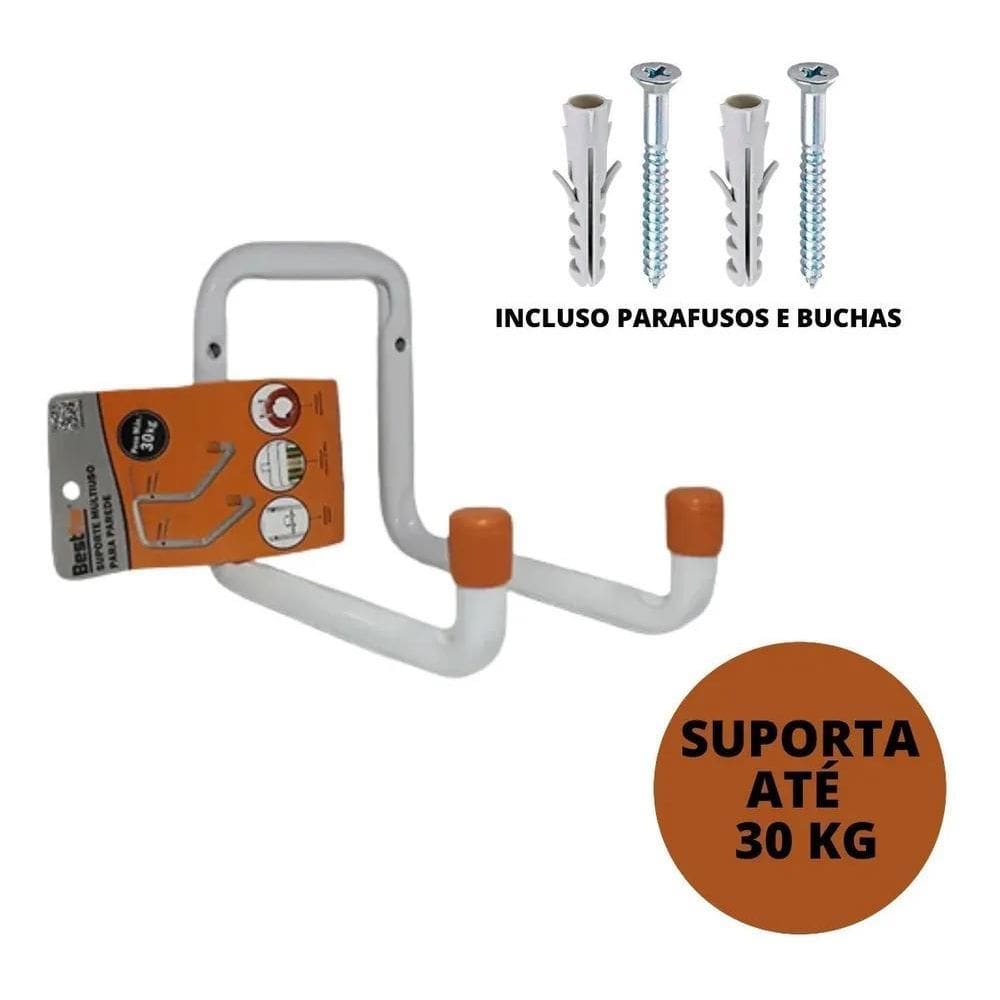 10X Gancho Suporte De Aço Multiuso Mangueira Escada Bicicle