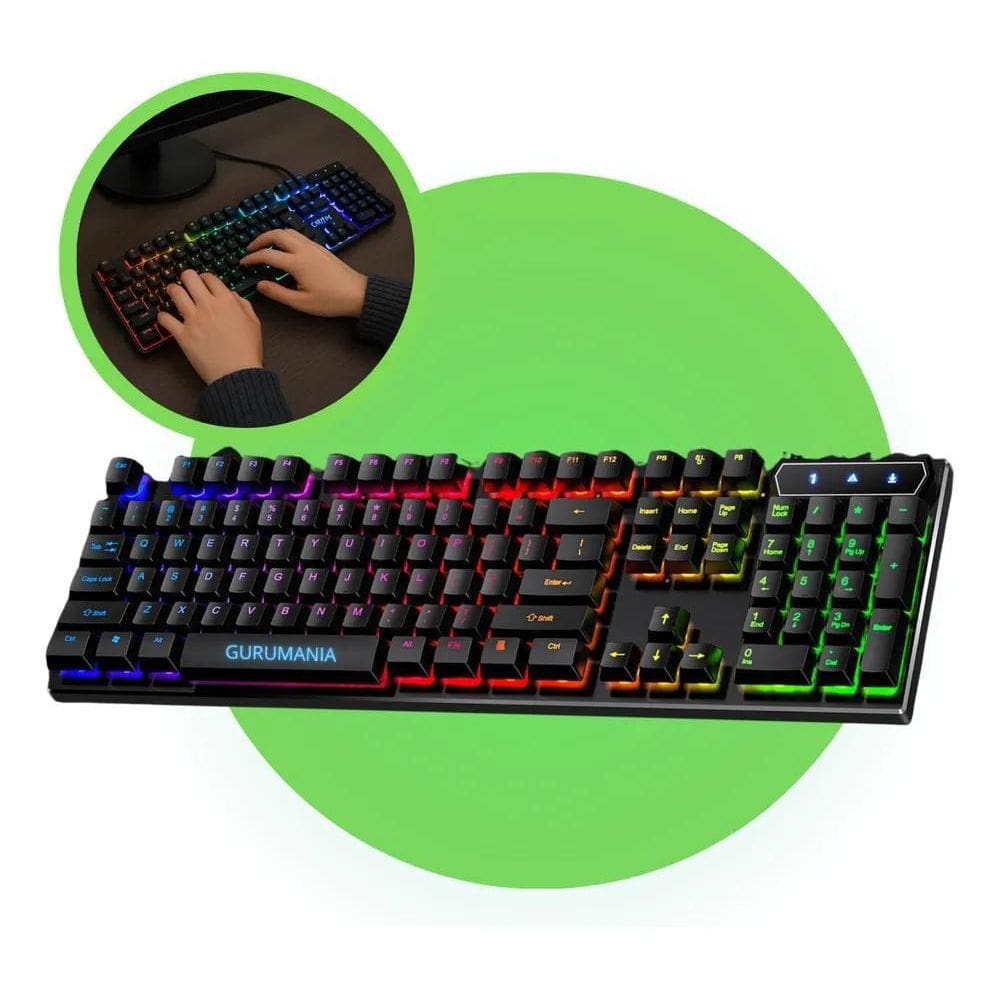 10X Teclado Gamer Semi Mecânico Rgb Led Iluminado Abnt2 Usb