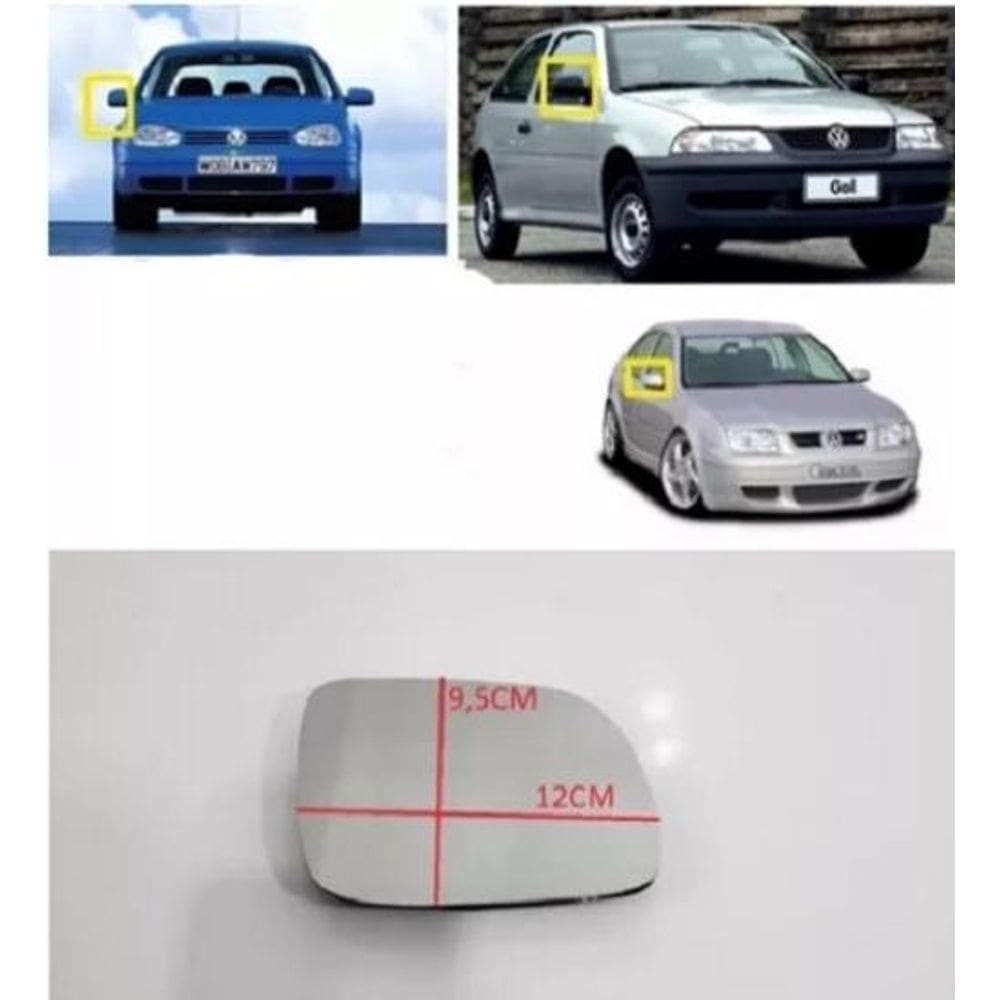 Par Lente Espelho Retrovisor Gol Special 1999 00 01 A 2006