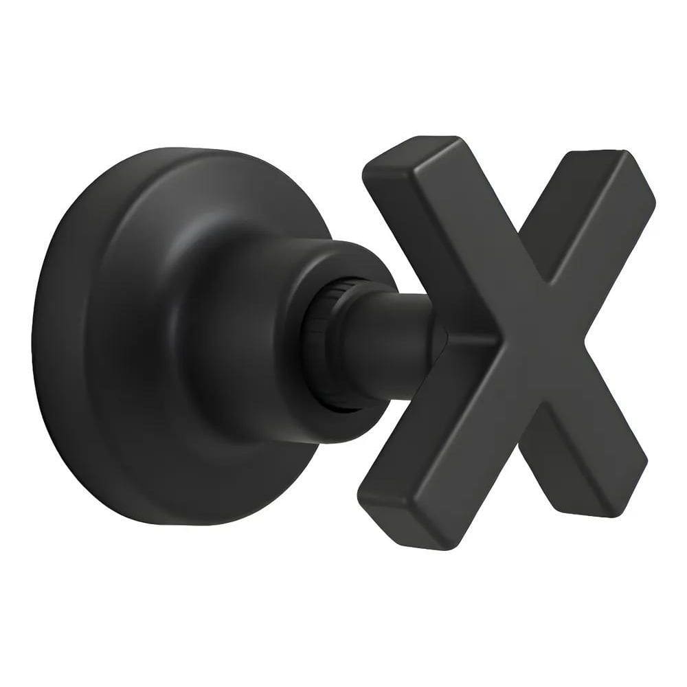 10X Acabamento Cruzeta Preto Metal C-22 Registro 3/4 Estria
