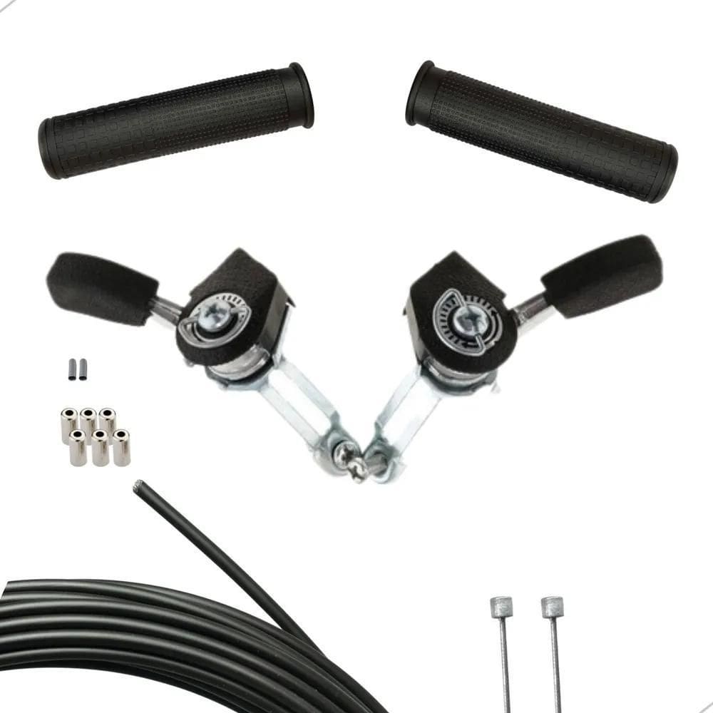 10X Alavanca Passador 18 Marcha Aluminio Mtb Par Com Capa Ma