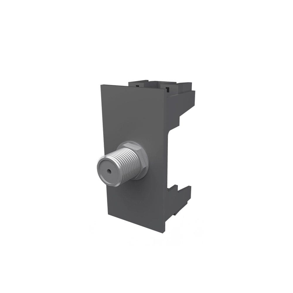 Módulo Tomada Antena de TV Fame Habitat Onix para Cabo Coaxial 75 Ohms