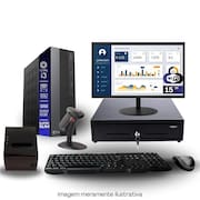 Kit Automação PDV TOB i3 8GB SSD 240GB Win10 Rede S/Fio Teclado Mouse Monitor 15” Gvt. Dinheiro Imp. Térmica Leitor Cód Barras