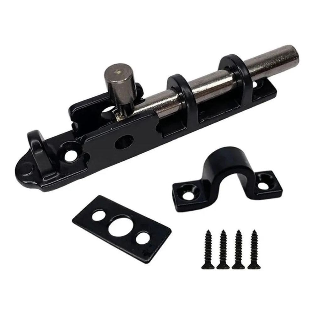 10X Trinco Ferrolho Tranca Fecho Para Porta Janela Preto 06