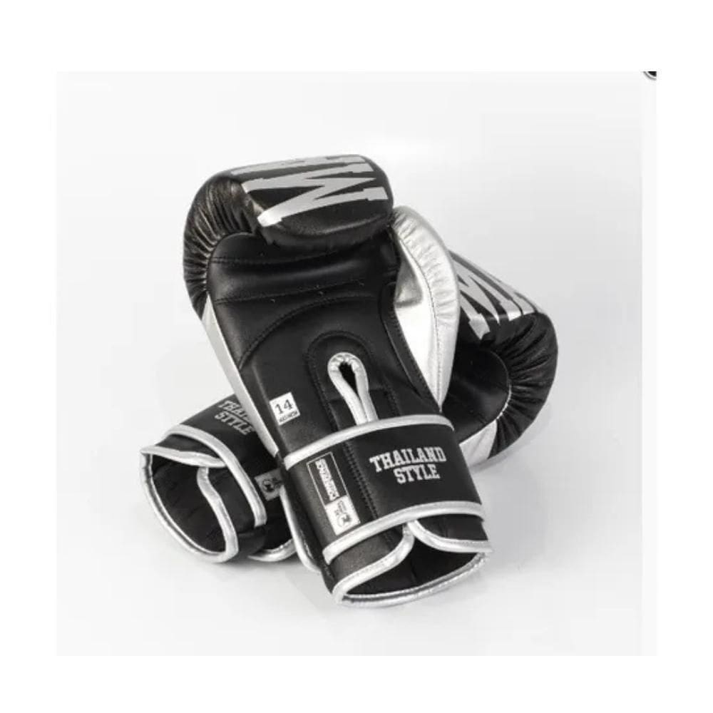 Luva De Boxe E Muay Thai Maximum Oz  Cor Preto/Prata