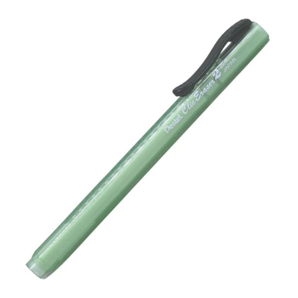 Caneta borracha Clic Eraser Transp Verde ZE11TD Pentel